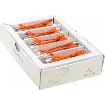 Wirewin SLIM-LS-K6A Cat6a U/FTP Ethernet-Patchkabel, 0,1 m, Orange, 50er-Pack SLIM-LS-K6A 0.1 OR 50