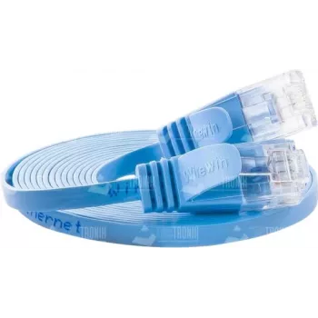 Wirewin Cat.6 U/UTP Slim Ethernet Patchkabel, 0,15 m, Blau PKW-SLIM-KAT6 0.15 BL