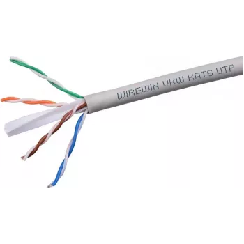 Wirewin Cat6 U/UTP Massivkupfer-Netzwerkinstallationskabel, 305m Abrollbox, 250MHz, Grau (VKBOX KAT6 UTP 305.0)