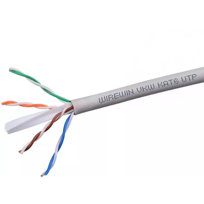 Wirewin Cat6 U/UTP Massivkupfer-Netzwerkinstallationskabel, 305m Abrollbox, 250MHz, Grau (VKBOX KAT6 UTP 305.0)