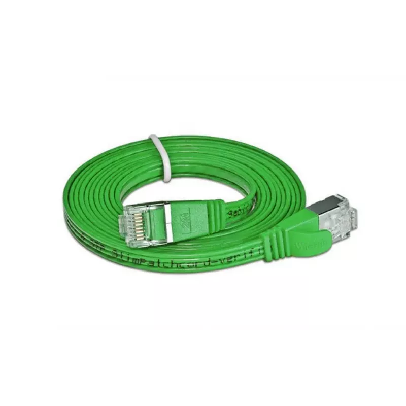 Wirewin SLIM S6 10 GN - Cat.6 SLIM Patchkabel, STP(PIMF), 10 m, Grün PKW-STP-SLIM-KAT6 10.0 GN
