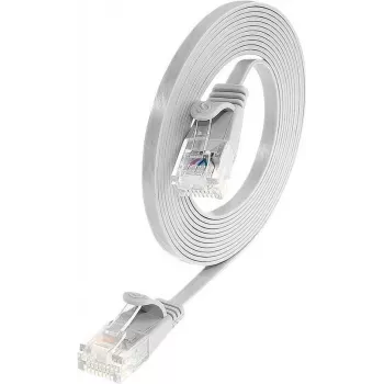 Wirewin Triotronik PKW-SLIM-KAT6 1.5 WS Cat6 U/UTP Slim Ethernet Patchkabel, RJ-45 Stecker zu Stecker, Weiß, 1,5 m