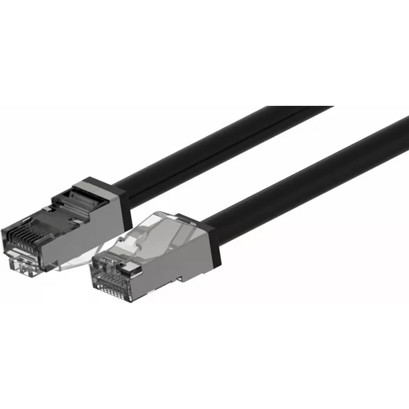 Wirewin Outdoor CAT6A S/FTP Patchkabel, 30m, Schwarz PKW-OUT-SF-K6A-PUR 30.0