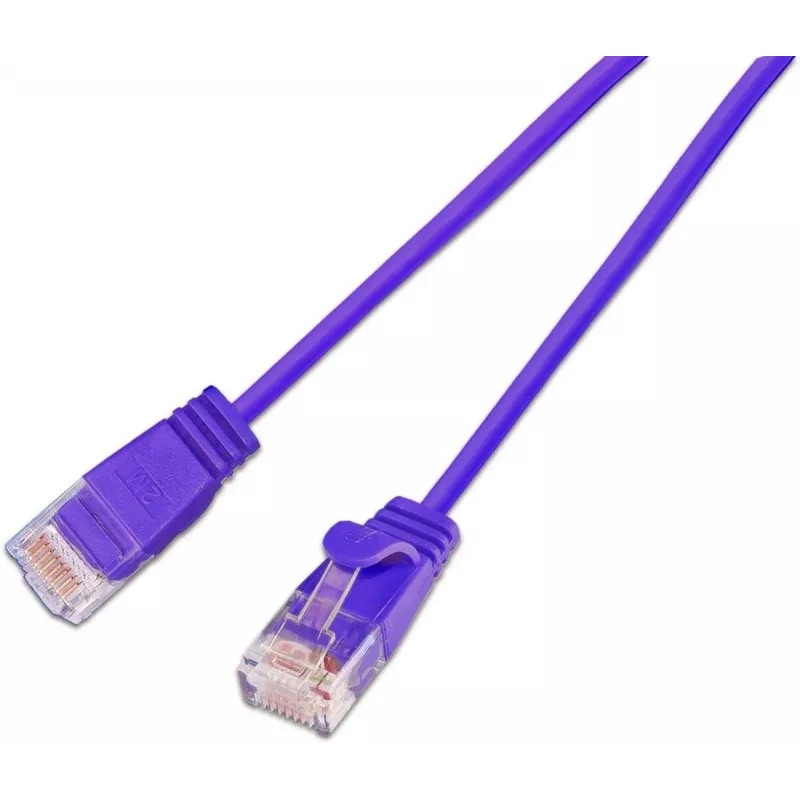 Wirewin SLIM KAT6A 10 Gigabit Lightpatchkabel rund, U/UTP, Ø 3,6 mm, violett (SLIM-L-UU-K6A 0.25 VT)