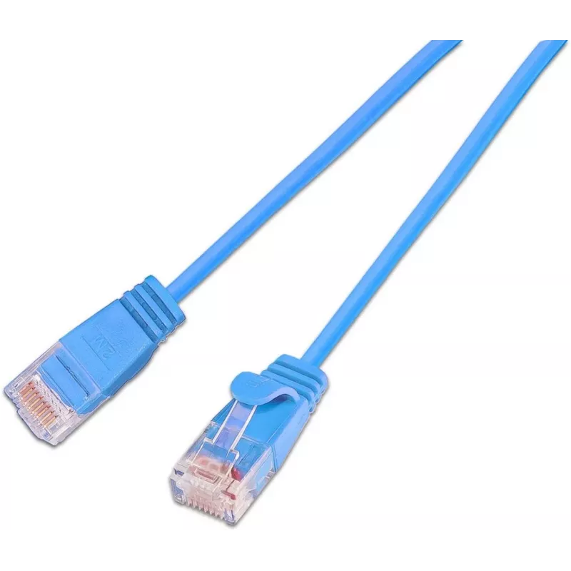 Wirewin SLIM KAT6A 10 Gigabit Light Patchkabel, U/UTP, Ø 3,6 mm, Blau, 0,5 m (SLIM-L-UU-K6A 0.5 BL)