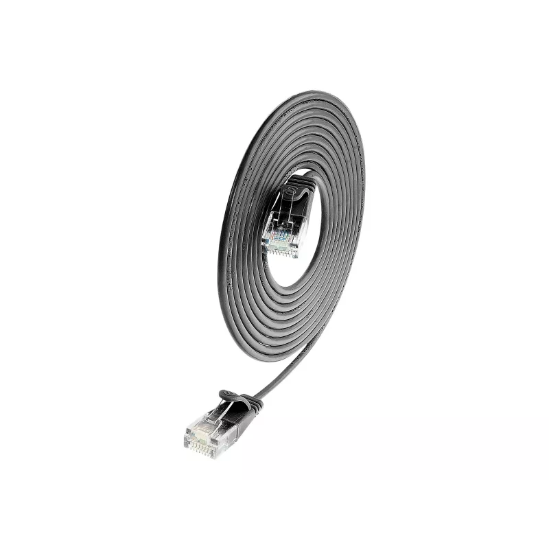 Wirewin SLIM UL6 2 SW - Cat.6 SLIM-Light Kabel, U/UTP, 2,0 m, Schwarz (PKW-LIGHT-K6 2.0 SW)