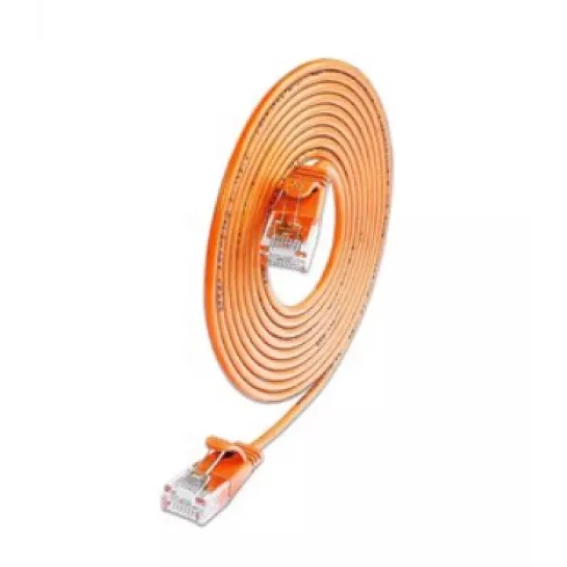 Wirewin SLIM KAT6A 10 Gigabit Light Patchkabel Rund, U/UTP, Ø 3,6 mm, Orange (SLIM-L-UU-K6A 1.5 OR)