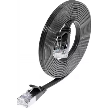 Slim Wirewin SLIM KAT6 Slim Patchkabel, U/FTP, Flach, Schwarz, 0,75 m PKW-STP-SLIM-KAT6 0.75 SW