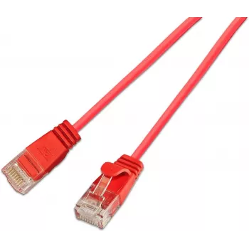 Wirewin SLIM Cat.6A 10 Gigabit Light Patchkabel, U/UTP, Ø 3,6 mm, Rot, 10 m SLIM-L-UU-K6A 10.0 RD
