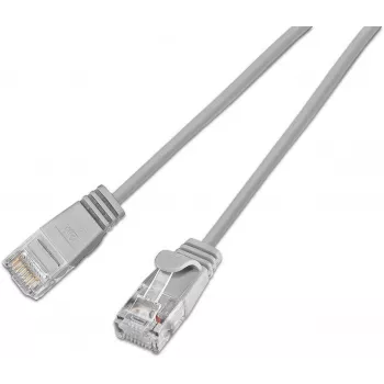 Wirewin SLIM KAT6A 10 Gigabit Light Patchkabel, U/UTP, Ø 3,6 mm, Grau, 10,0 m (SLIM-L-UU-K6A 10.0)