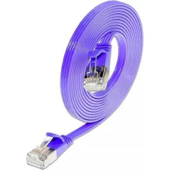 Wirewin Triotronik Cat6 U/FTP Slim Ethernet Patchkabel, 2m, RJ45 Stecker zu Stecker, Kupfer, Violett PKW-STP-SLIM-KAT6 2.0 VT