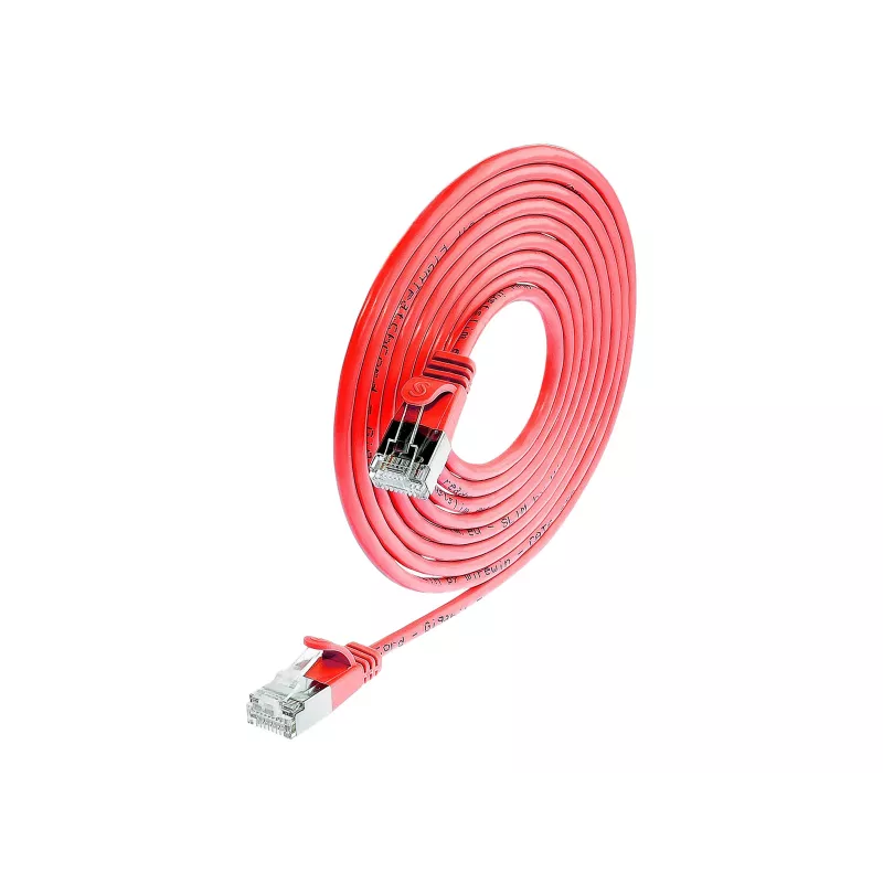 Wirewin Triotronik PKW-LIGHT-STP-K6 0,15 RT - Cat6 F/FTP Patchkabel, RJ45, Rot, 0,15m