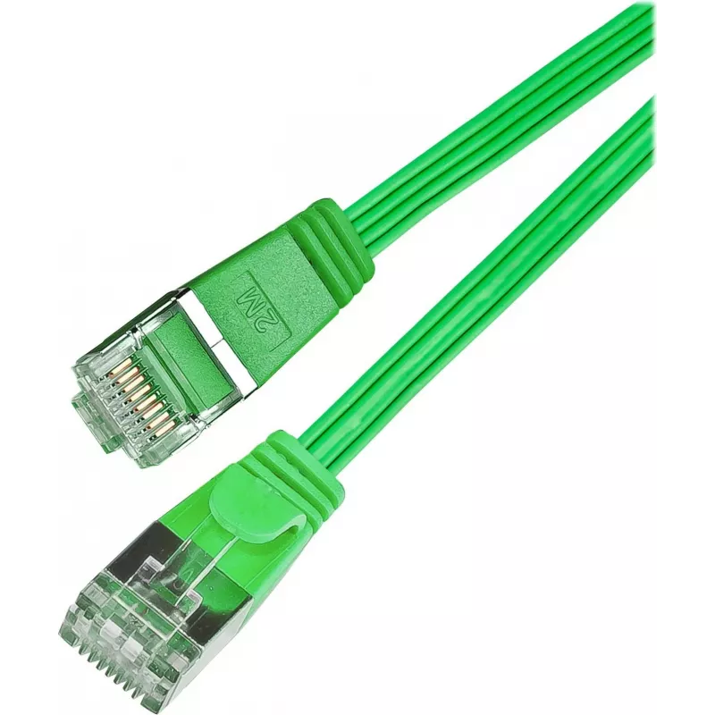 Wirewin Triotronik Cat 6 Slim Ethernet Patchkabel 20m Grün U/FTP STP RJ45 PKW-STP-SLIM-KAT6 20.0 GN