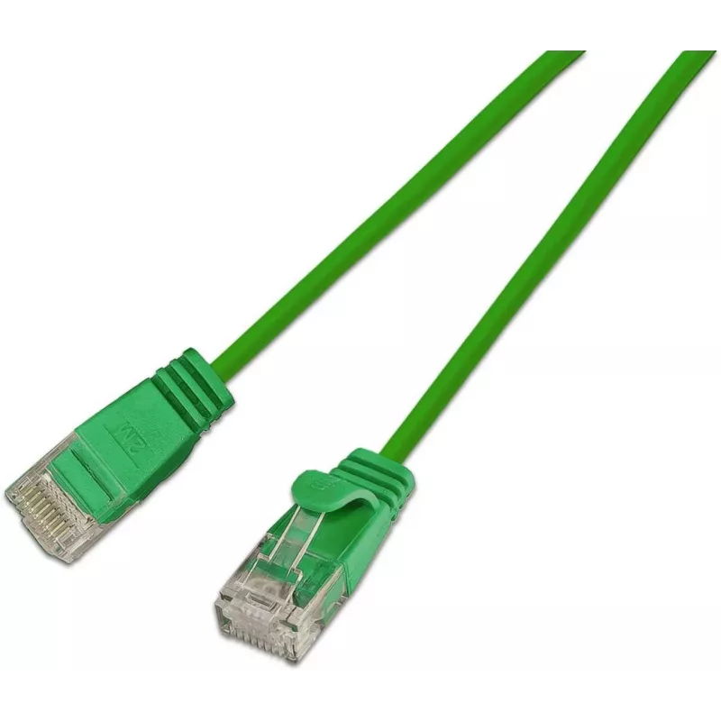 Wirewin SLIM KAT6A 10 Gigabit Lightpatchkabel rund, U/UTP, Ø 3,6 mm, grün (SLIM-L-UU-K6A 3.0 GN)
