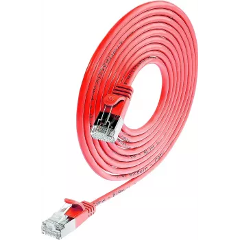 Wirewin Triotronik PKW-LIGHT-STP-K6 0,25 RT Cat6 F/FTP Patchkabel, Rot, 0,25 m