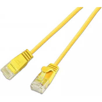 Wirewin SLIM Cat.6A 10 Gigabit Slim Patchkabel, U/UTP, 3,6 mm, Gelb, 7,5 m SLIM-L-UU-K6A 7.5 YE