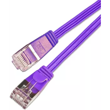 Wirewin Triotronik PKW-STP-SLIM-KAT6 25.0 VT Cat6 U/FTP Slim Patchkabel, RJ45 Stecker zu Stecker, 10/100/1000Base-T, Violett