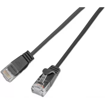Wirewin SLIM KAT6A 10 Gigabit Light Patchkabel rund, U/UTP, Ø 3,6 mm, Schwarz (SLIM-L-UU-K6A 7.5 BK)
