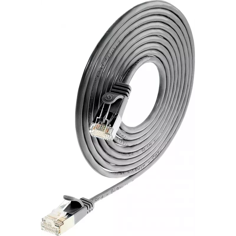 Wirewin Triotronik PKW-LIGHT-STP-K6 1.0 SW Cat6 STP Patchkabel, RJ-45 Stecker zu Stecker, 1m, Schwarz