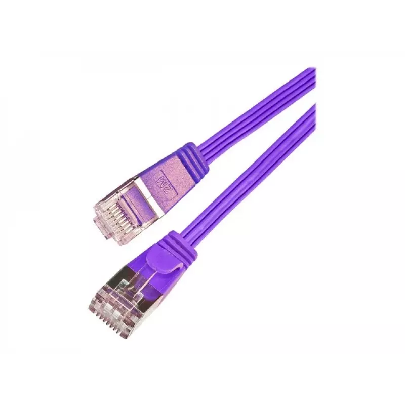 Wirewin SLIM S6 7.5 VT - Cat.6 Slim Patchkabel, STP (PIMF), 7,5 m, Violett PKW-STP-SLIM-KAT6 7.5 VT