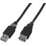 Wirewin USB 3.0 A-A MF 0.5 SW - 0,5m USB 3.2 Gen 1 Verlängerungskabel, Schwarz