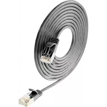 Wirewin Triotronik PKW-LIGHT-STP-K6 0,25 SW Cat6 Ethernet Patchkabel, RJ-45 Stecker zu Stecker, geschirmt, Schwarz, 0,25 m
