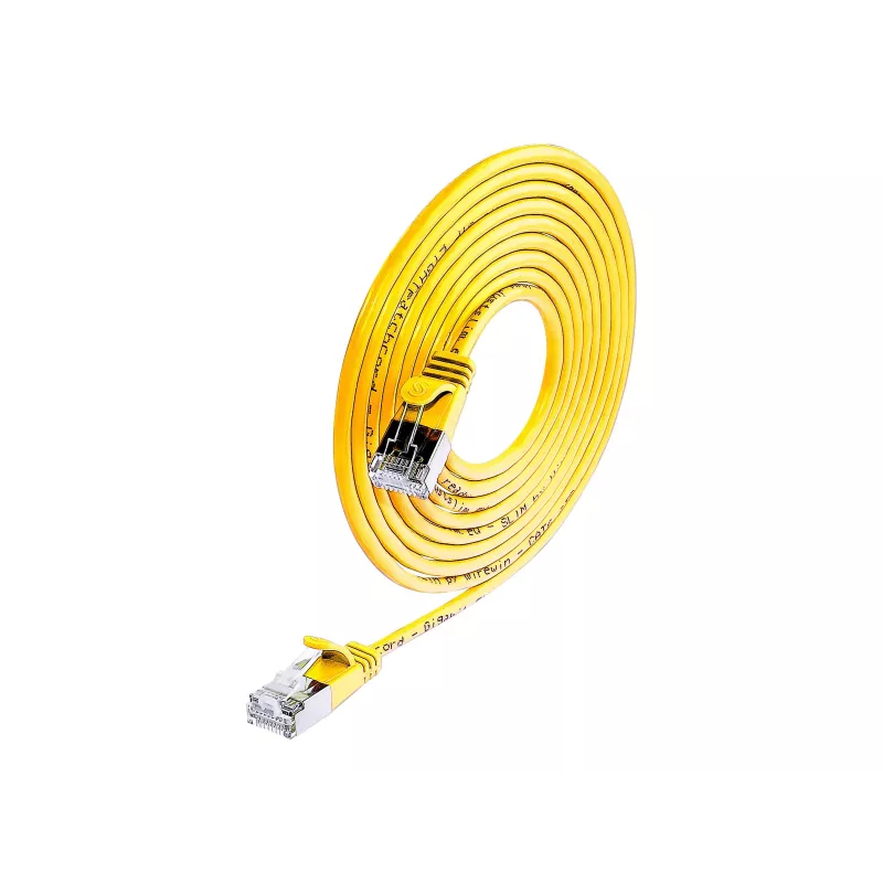 Wirewin SLIM SL6 15 GE Cat.6 U/FTP Slim-Light Patchkabel, 15 m, Gelb PKW-LIGHT-STP-K6 15.0 GE