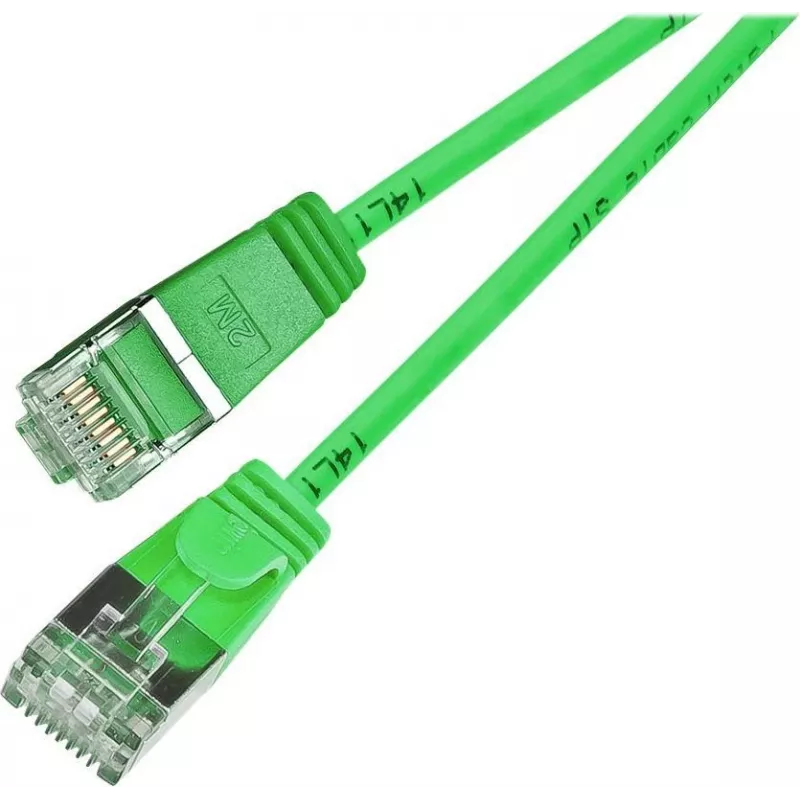 Wirewin SLIM SL6 7,5 m Cat.6 U/FTP Slim Ethernet Patchkabel, Grün PKW-LIGHT-STP-K6 7.5 GN
