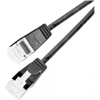 Wirewin Cat 6a U/FTP Slim Ethernet Patchkabel, RJ45, 1m, Schwarz PKW-LIGHT-STP-K6A 1.0 SW