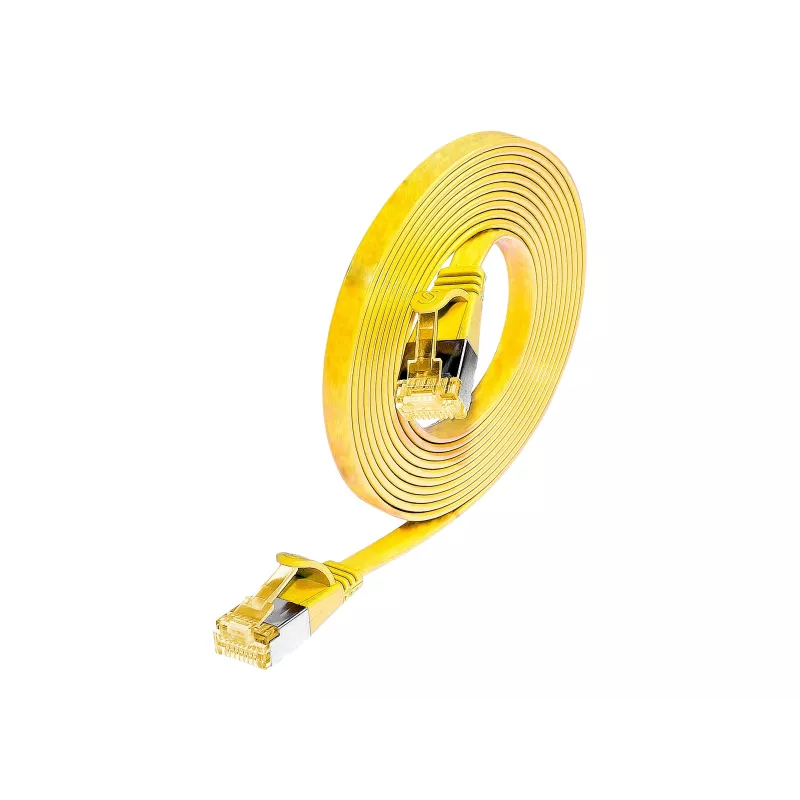 Wirewin Cat6a U/FTP Slim Patchkabel RJ45 - 5m, Gelb PKW-STP-SLIM-K6A 5.0 GE