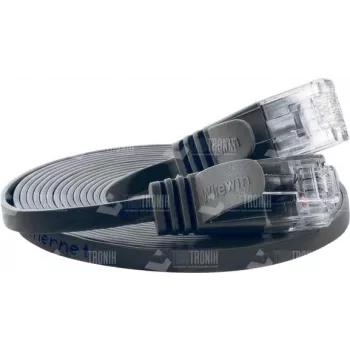 Wirewin Cat.6 SLIM Patchkabel, U/UTP, 0,15 m, Schwarz PKW-SLIM-KAT6 0.15 SW
