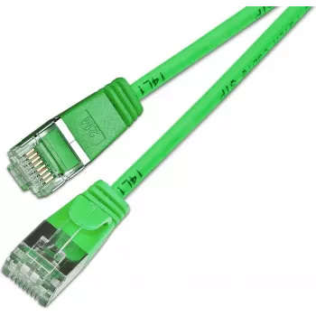 Wirewin Light Patchkabel rund U/FTP Cat 6a grün 0,5m schlank flexibel PoE PKW-LIGHT-STP-K6A 0.5 GN