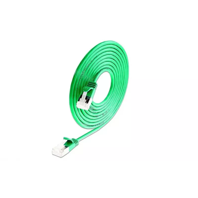 Wirewin Light Patchkabel rund U/FTP Cat 6a grün 0,5m schlank flexibel PoE PKW-LIGHT-STP-K6A 0.5 GN