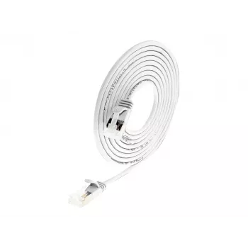 Wirewin Light Patchkabel Rund U/FTP Cat 6a Weiß 0,25m Schlank, Geschirmt, PoE, Flexibles und Dünnes Kabel für Spezielle Anwendungen (PKW-LIGHT-STP-K6A 0.25 WS)