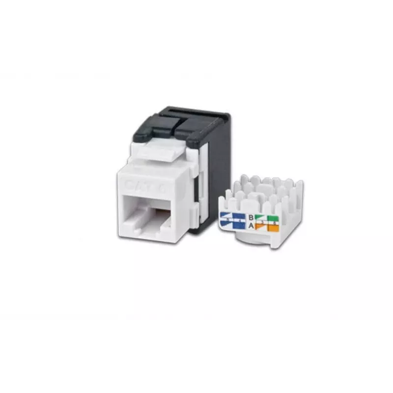Wirewin WKS JACK KAT6A UTP Keystone-Modul, ungeschirmt, RJ45, werkzeuglos, Weiß