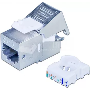 Wirewin Cat6A 10 Gigabit Ethernet Keystone-Modul, geschirmt, werkzeuglos, Keystone-System (WKS JACK STP KAT6A)