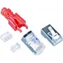 Wirewin MOD SL KAT6A STP 10 RT RJ-45 Stecker, Cat.6A, STP, werkzeuglos, Rot, 10er-Pack