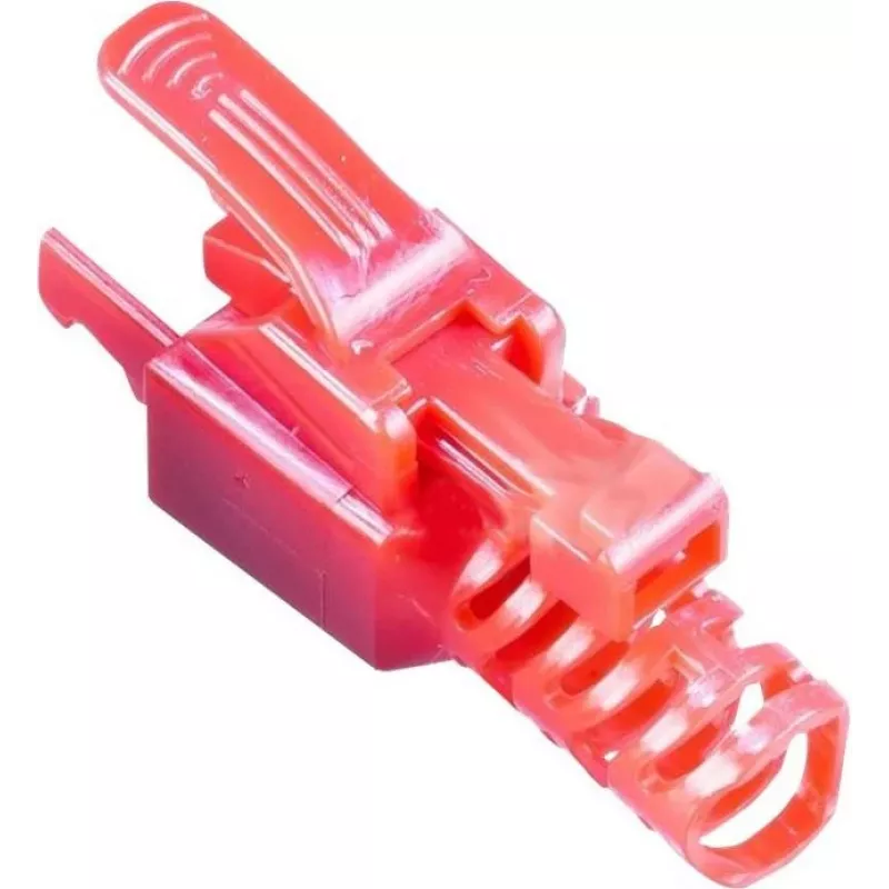 Wirewin MOD SL KAT6A STP 10 RT RJ-45 Stecker, Cat.6A, STP, werkzeuglos, Rot, 10er-Pack