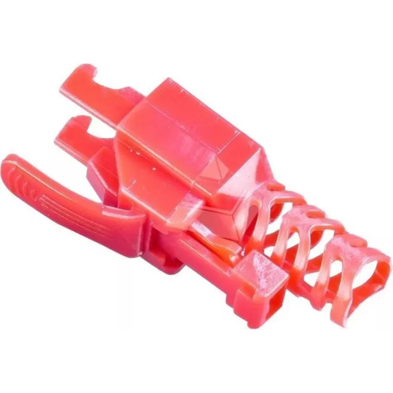 Wirewin MOD SL KAT6A STP 10 RT RJ-45 Stecker, Cat.6A, STP, werkzeuglos, Rot, 10er-Pack