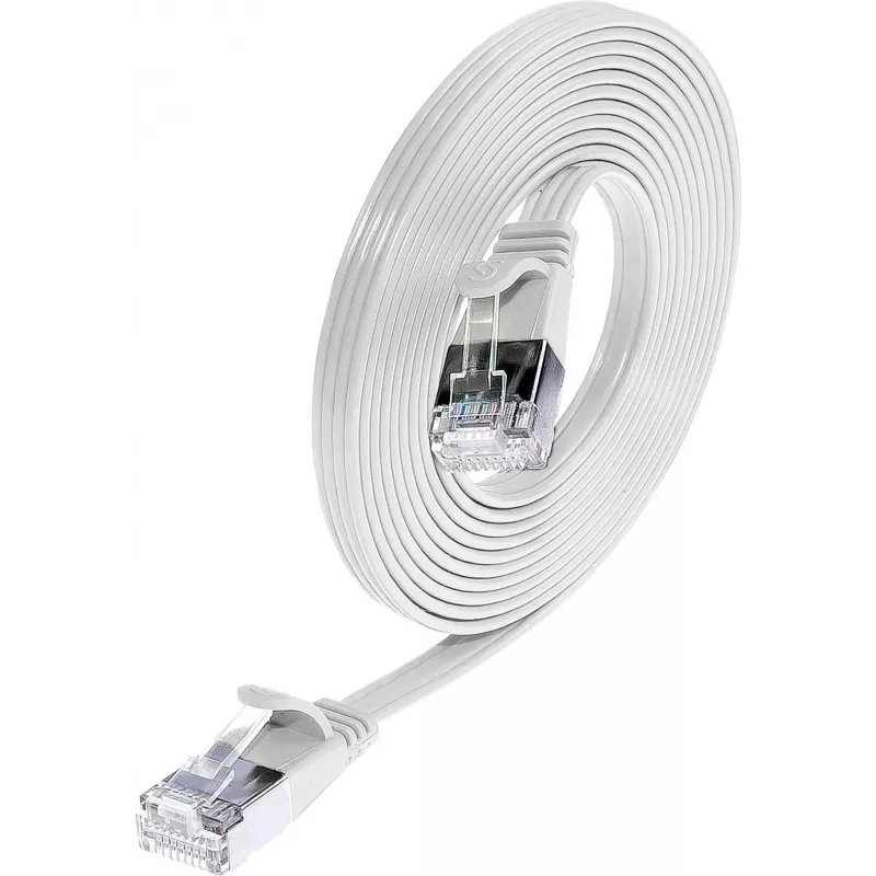 Wirewin Triotronik PKW-STP-SLIM-KAT6 0,1 WS - Cat6 U/FTP Slim Ethernet Patchkabel, 0,1 m, Weiß