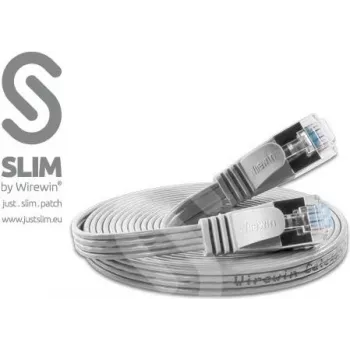 Wirewin Triotronik 0,15m Cat6 U/FTP Slim Ethernet Patchkabel, RJ45 Stecker zu Stecker, Grau PKW-STP-SLIM-KAT6 0.15