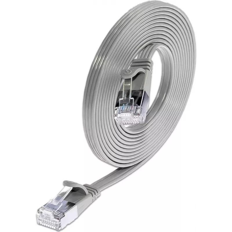 Wirewin Triotronik 0,15m Cat6 U/FTP Slim Ethernet Patchkabel, RJ45 Stecker zu Stecker, Grau PKW-STP-SLIM-KAT6 0.15