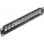 Wirewin 12-Port Keystone Modul Blindpanel, 10 Zoll, Schwarz, Geschirmtes Keystone System (TKS PANEL 12 BLACK)