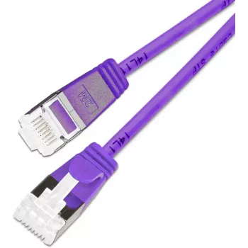 Wirewin Cat.6A 10 Gigabit Slim Patchkabel U/FTP, 0,25 m, Violett PKW-LIGHT-STP-K6A 0.25 VT