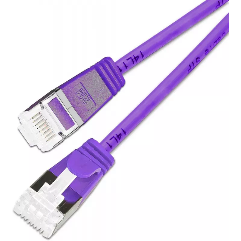 Wirewin Cat.6A 10 Gigabit Slim Patchkabel U/FTP, 0,25 m, Violett PKW-LIGHT-STP-K6A 0.25 VT