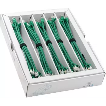 Wirewin SLIM-LS-K6A 0.15 GN 50 - Cat6a U/FTP Slim Ethernet Patchkabel, 0,15m, Grün, 50er-Pack