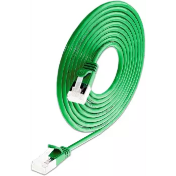 Wirewin SLIM-LS-K6A 0.15 GN 50 - Cat6a U/FTP Slim Ethernet Patchkabel, 0,15m, Grün, 50er-Pack