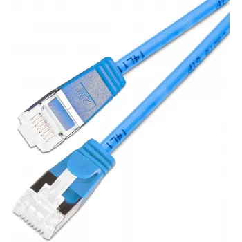 Wirewin SLIM KAT6A 10 Gigabit Light Patchkabel, U/FTP, 3,8mm, Blau, 0,15m (PKW-LIGHT-STP-K6A 0.15 BL)