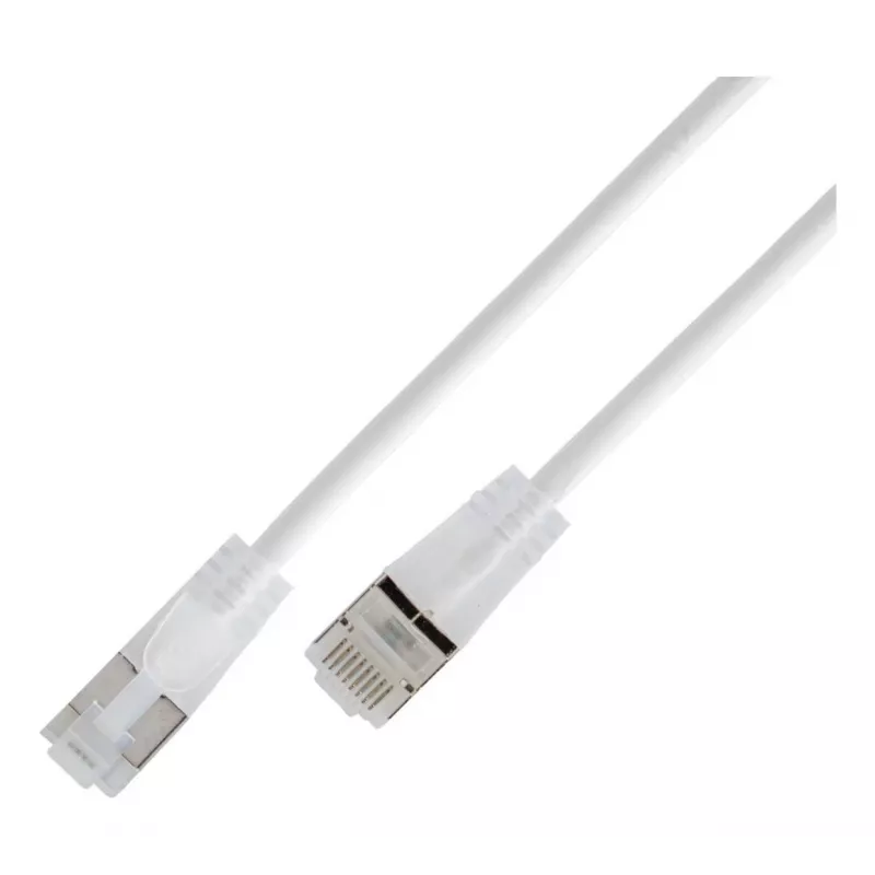 Wirewin SLIM KAT6A 10 Gigabit Light Patchkabel rund, U/UTP, Ø 3,6 mm, Weiß (SLIM-L-UU-K6A 0.5 WT)