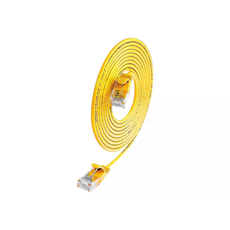 Wirewin Cat.6 SLIM-Light Patchkabel U/UTP 7,5m Gelb PKW-LIGHT-K6 7.5 GE